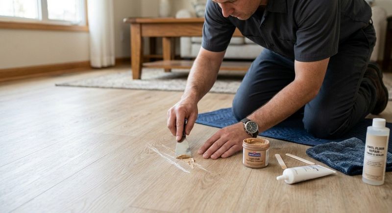 Vinyl Floor Scratch Repair
