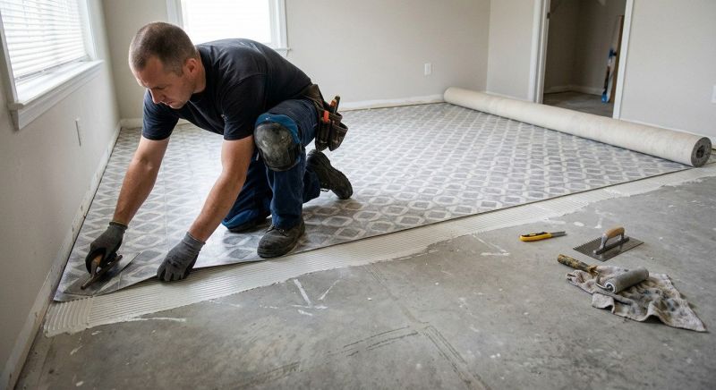 Sheet Linoleum Installation in Dallas, TX